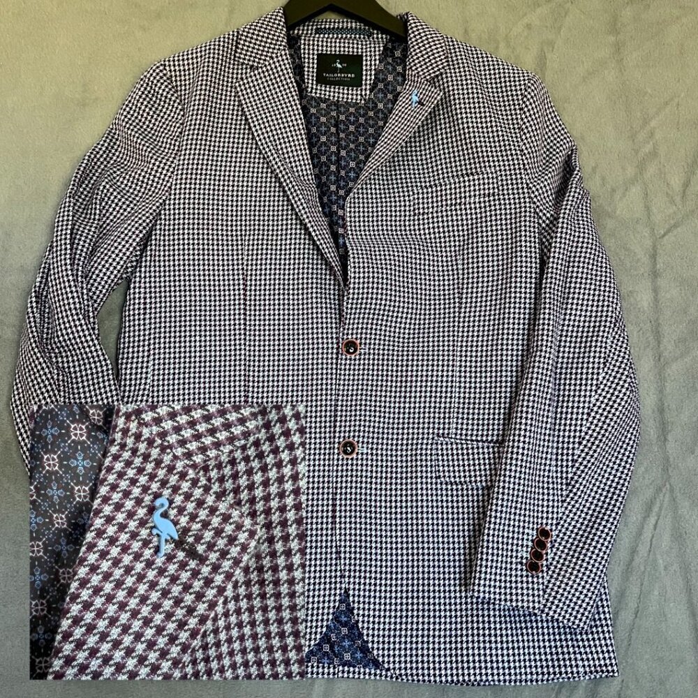 Tailorbyrd Sport Coat 42l Houndstooth Big & Tall